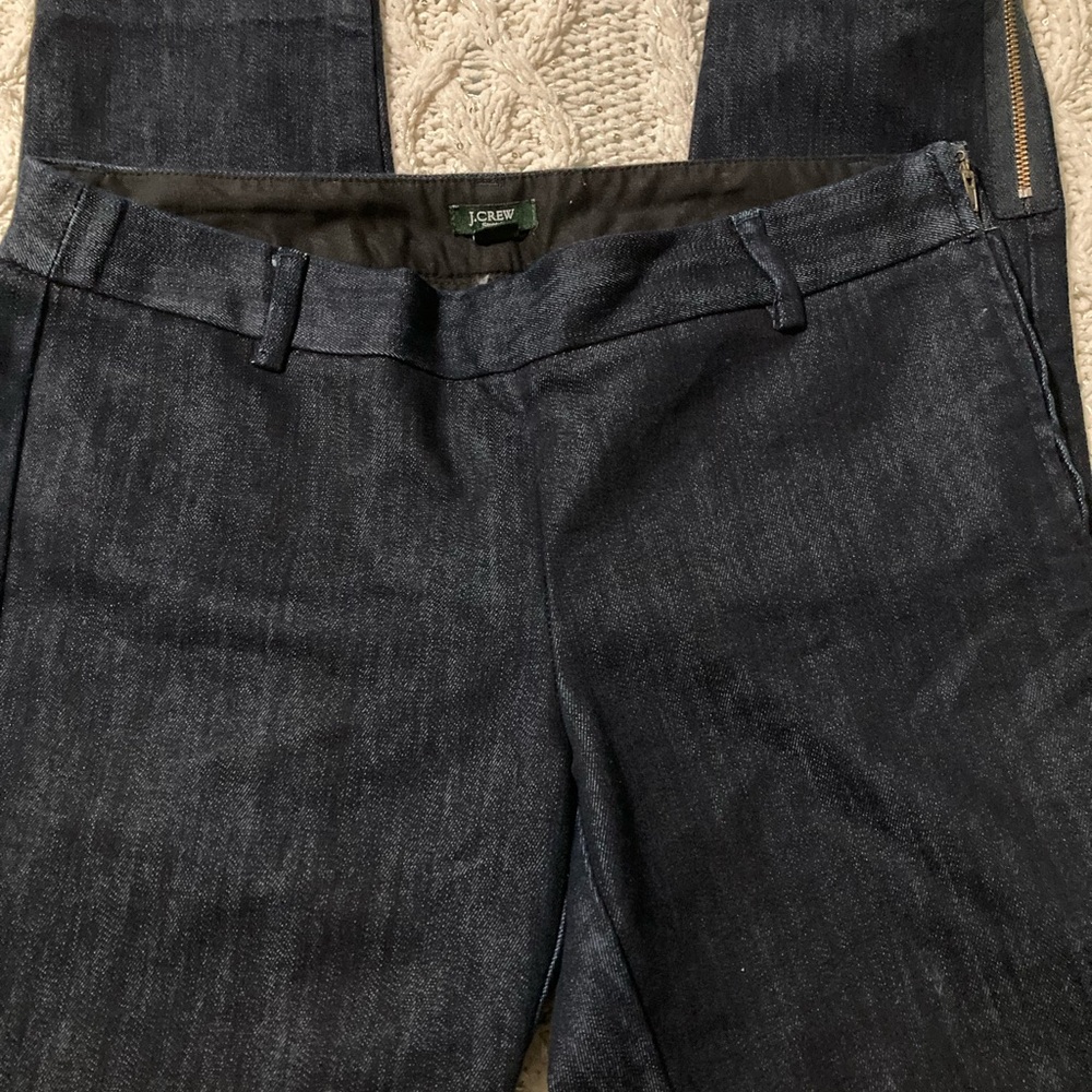 J.Crew stretch dark wash size 6 city fit side zipper jeans